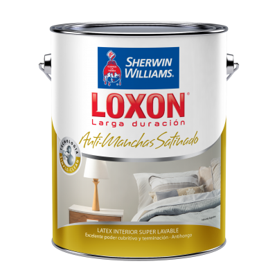 LOXON INTERIOR SATINADO ANTIMANCHA BLANCO   4 LITROS